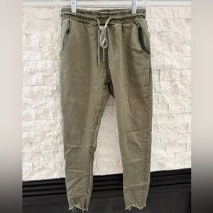VENTI6 Olive Drawstring Joggers size SMALL
